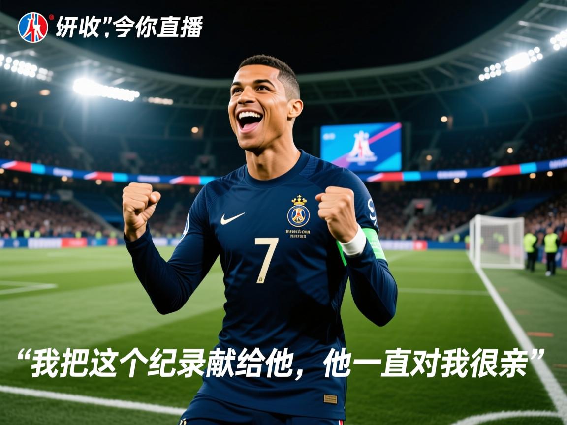 姆巴佩模仿C罗庆祝：“我把这个纪录献给他，他一直对我很亲”